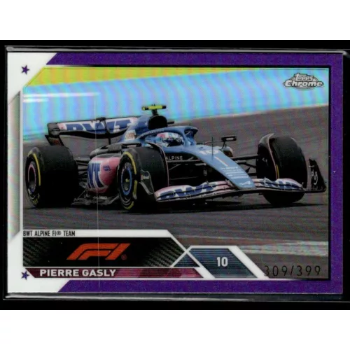 2023 Topps Chrome Formula 1 Purple Refractor F1 Drivers #54 Pierre Gasly 