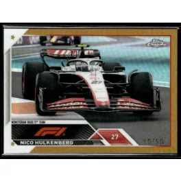   2023 Topps Chrome Formula 1 Gold Refractor F1 Drivers #48 Nico Hulkenberg 