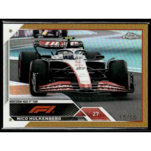 2023 Topps Chrome Formula 1 Gold Refractor F1 Drivers #48 Nico Hulkenberg 