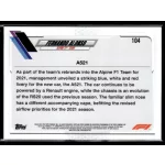 2021 Topps Chrome Formula 1 Black and White RayWave Refractors #104 Fernando Alonso 