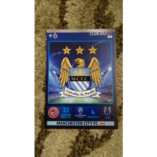 2014-15 Panini Adrenalyn XL UEFA Champions League Club Badge #19 Manchester City FC