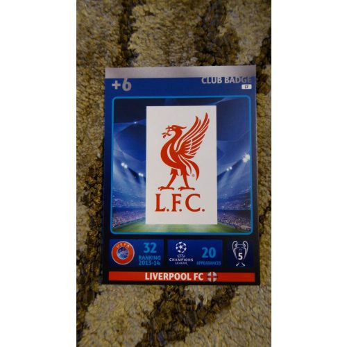 2014-15 Panini Adrenalyn XL UEFA Champions League Club Badge #17 Liverpool FC