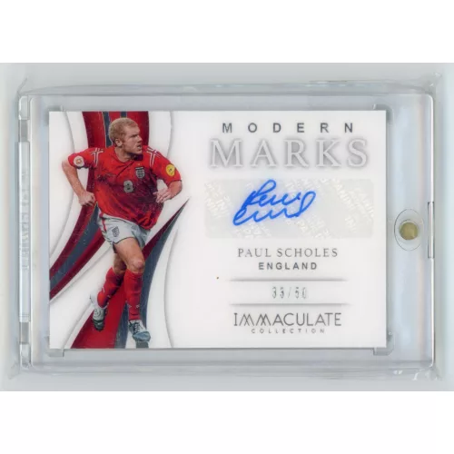 2018 Immaculate Collection Modern Marks Autographs #MM-PSC Paul Scholes 33/50