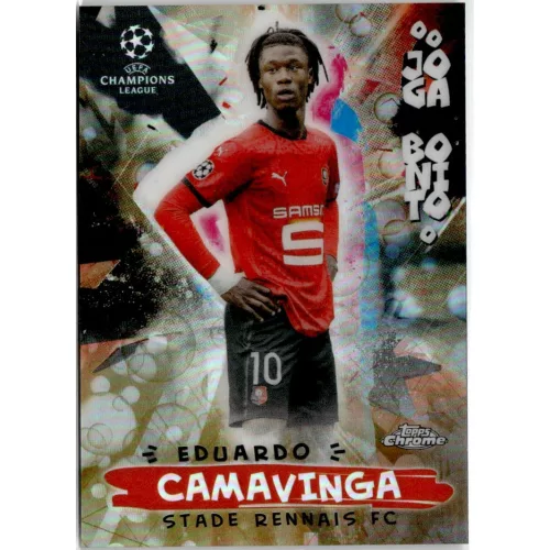 2020 Topps Chrome UEFA Champions League Joga Bonito Gold Bubbles Refractors #0 Eduardo Camavinga