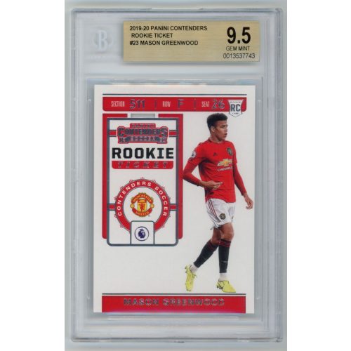 2019 Panini Contenders Rookie Ticket BGS - 9.5 Gem Mint #23 Mason Greenwood