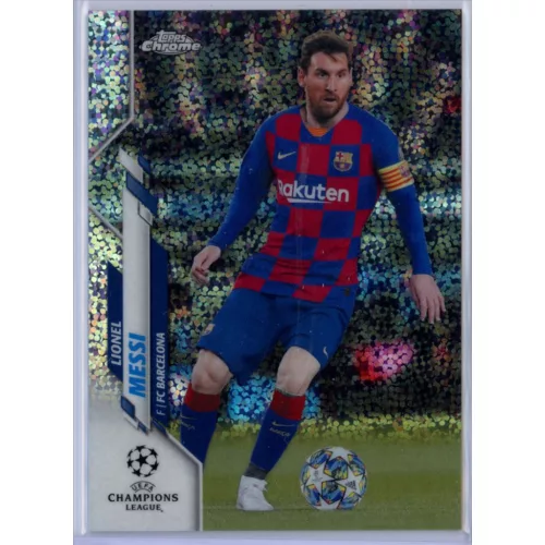 2019 Topps Chrome UEFA Champions League Speckle Refractors  #1 Lionel Messi 