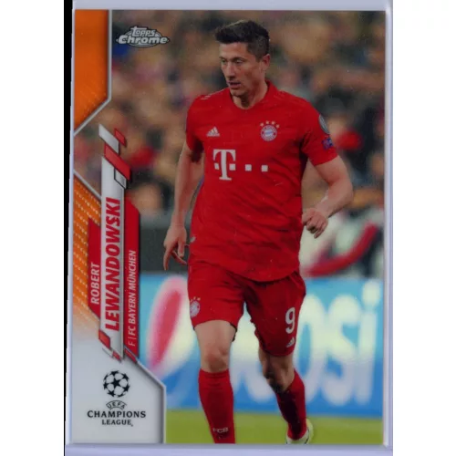2019 Topps Chrome UEFA Champions League Orange Refractors  #73 Robert Lewandowski 