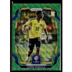 2024 Panini Prizm Copa America Prizms Green Wave #63 Yaser Asprilla 