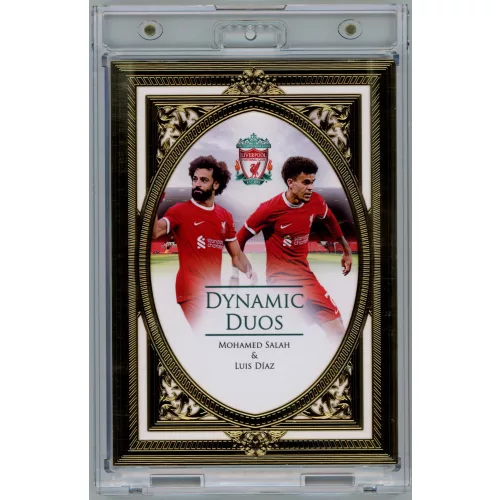 2024 Futera Liverpool XL Collection DYNAMIC DUOS #LDXL04 Mohamed Salah/Luis Díaz 