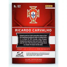   2016 Panini Panini Uefa Euro Prizm Base #102 Ricardo Carvalho
