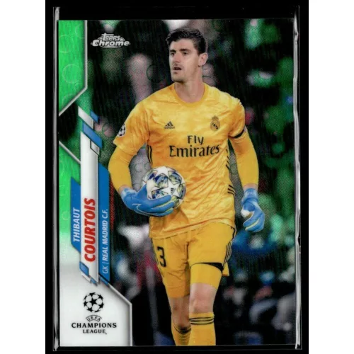 2019 Topps Chrome UEFA Champions League Green Bubbles #10 Thibaut Courtois