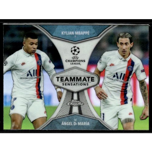 2019 Topps Chrome UEFA Champions League Teammate Sensations  #TS-MD Kylian Mbappé/Ángel Di María