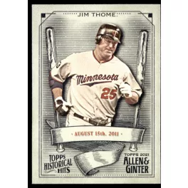   2021-22 Topps Allen and Ginter Historical Hits  #HH-45 Jim Thome