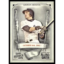   2021-22 Topps Allen and Ginter Historical Hits  #HH-14 Aaron Boone