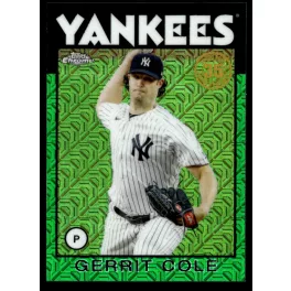   2021-22 Topps '86 Topps Silver Pack Chrome Green Refractors #86BC-5 Gerrit Cole 48/99