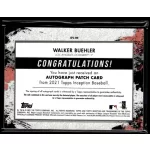 2021-22 Topps Inception Autograph PATCH  #APC-WB Walker Buehler 032/200