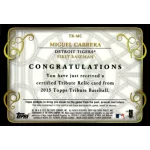 2015-16 Topps Tribute Relics Green  #TR-MC Miguel Cabrera 120/150
