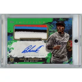   2021-22 Topps Inception Patch Autographs Green #APCJCH Jazz Chisholm 93/99