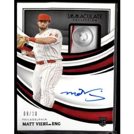   2022-2023 Panini Immaculate Collection Immaculate Black Buttons  #IMA-MV Matt Vierling 09/10