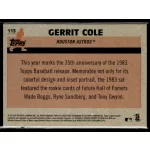 2018-2019 Topps Chrome Silver  #113 Gerrit Cole