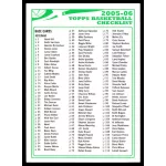 2005-2006 Topps  #CL-1 Chechlist