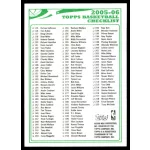2005-2006 Topps  #CL-1 Chechlist