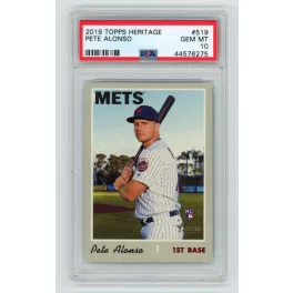 2019-2020 Topps Heritage PSA - 10 GEM MT #519 Pete Alonso 