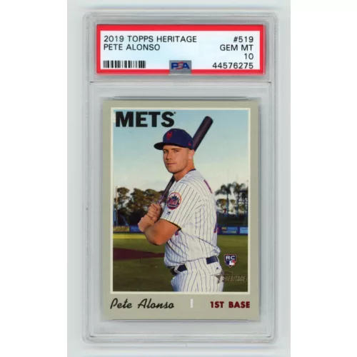 2019-2020 Topps Heritage PSA - 10 GEM MT #519 Pete Alonso 