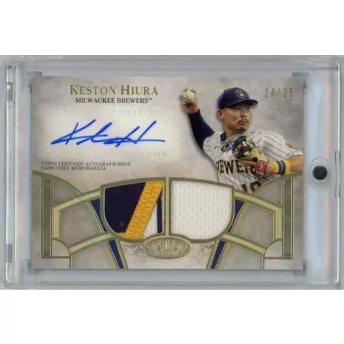 2021-2022 Topps Tier One Autograph Dual Relics  #T1ADR-KH Keston Hiura 