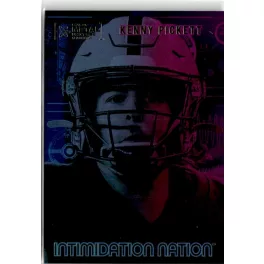   2022-23 Skybox Metal Universe Champions Intimidation Nation #IN-3 Kenny Pickett