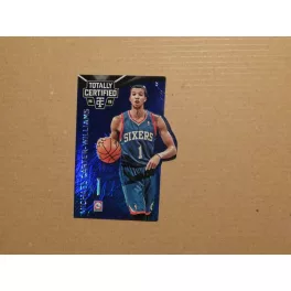   2014-15 Totally Certified Platinum Mirror Blue Die Cuts #54 Michael Carter-Williams