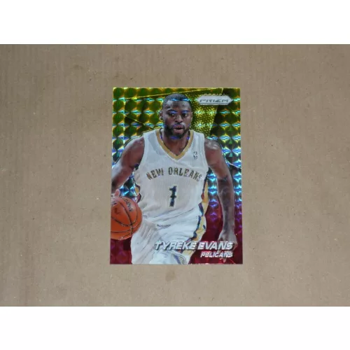 2014-15 Panini Prizm Prizms Yellow and Red Mosaic #104 Tyreke Evans