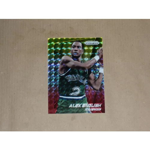 2014-15 Panini Prizm Prizms Yellow and Red Mosaic #164 Alex English