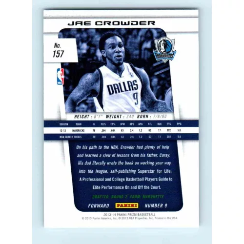 2013-14 Panini Prizm Base #157 Jae Crowder