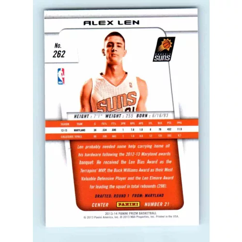 2013-14 Panini Prizm Base #262 Alex Len RC