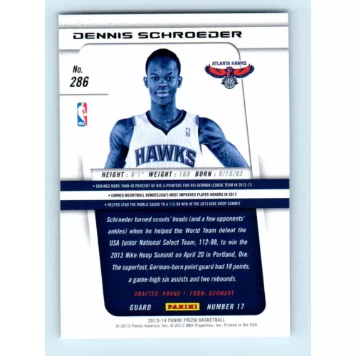 2013-14 Panini Prizm Base #286 Dennis Schroeder RC