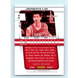 2013-14 Panini Prizm Base #71 Jeremy Lin