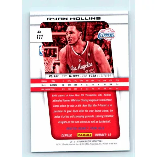 2013-14 Panini Prizm Base #111 Ryan Hollins