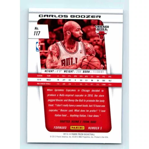 2013-14 Panini Prizm Base #117 Carlos Boozer