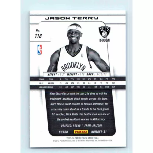 2013-14 Panini Prizm Base #118 Jason Terry