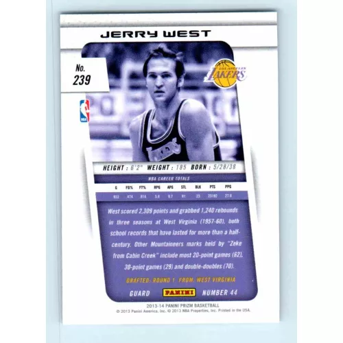 2013-14 Panini Prizm Base #239 Jerry West