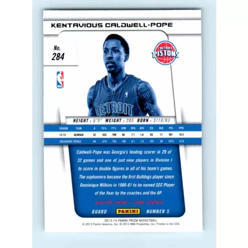 2013-14 Panini Prizm Base #284 Kentavious Caldwell-Pope RC