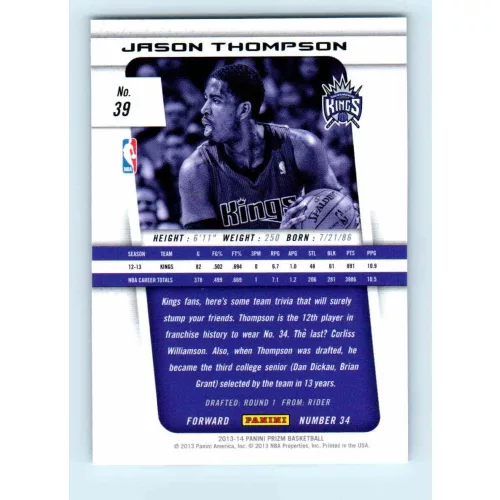 2013-14 Panini Prizm Base #39 Jason Thompson