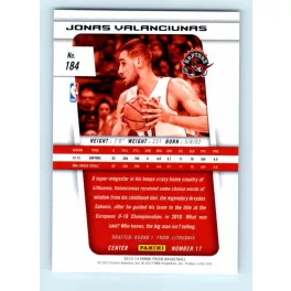 2013-14 Panini Prizm Base #184 Jonas Valanciunas