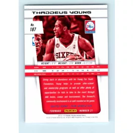 2013-14 Panini Prizm Base #187 Thaddeus Young