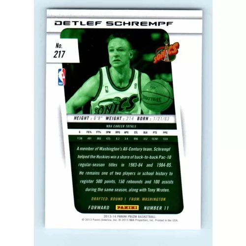 2013-14 Panini Prizm Base #217 Detlef Schrempf