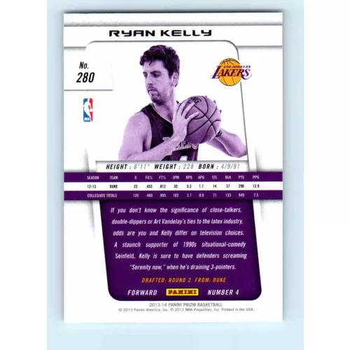 2013-14 Panini Prizm Base #280 Ryan Kelly RC