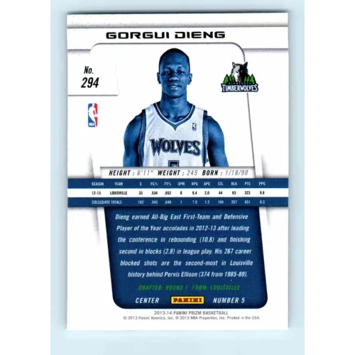 2013-14 Panini Prizm Base #294 Gorgui Dieng RC