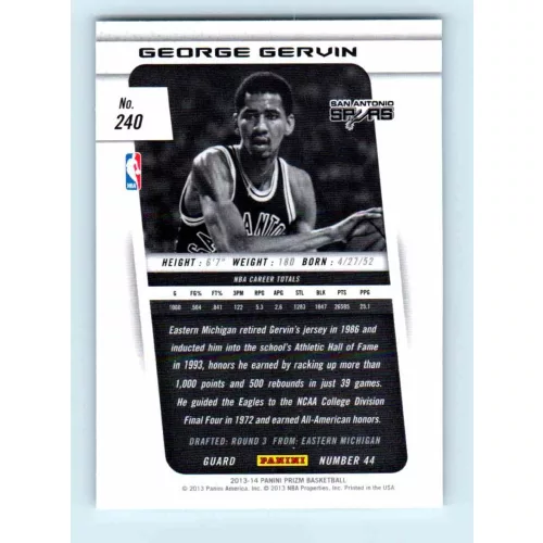 2013-14 Panini Prizm Base #240 George Gervin