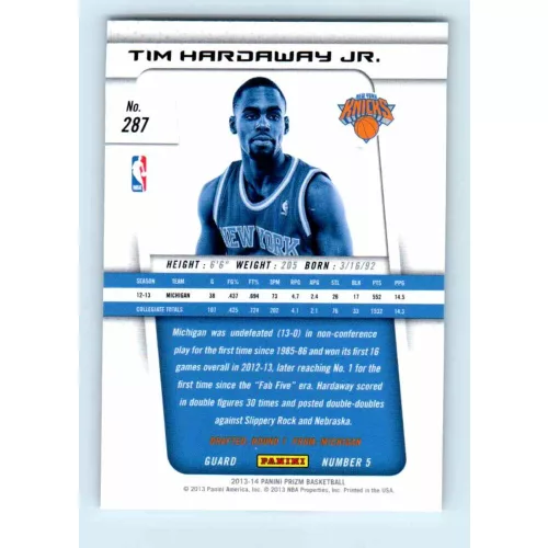 2013-14 Panini Prizm Base #287 Tim Hardaway JR. RC